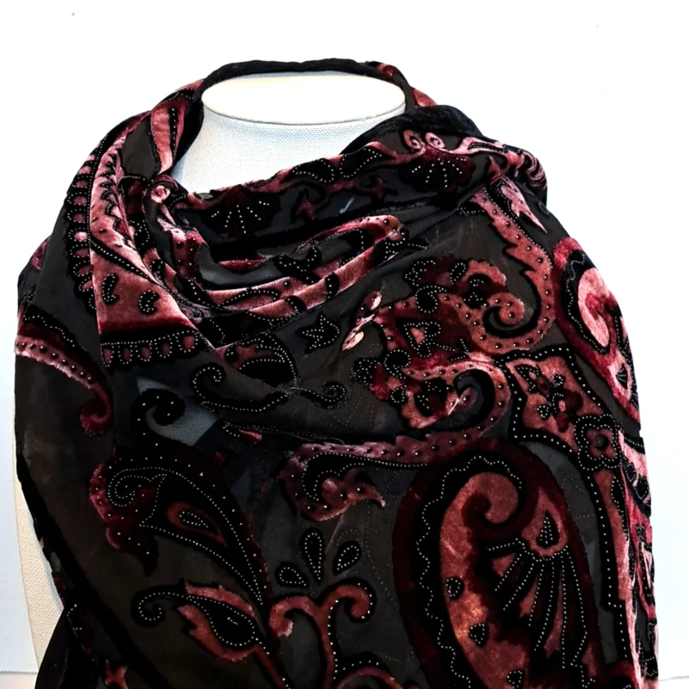Silk scarf. Burnout